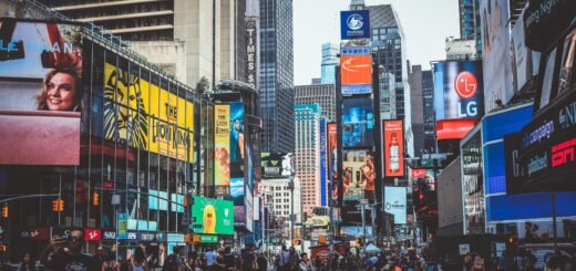 Times Square which speaks a lot of facts about new york